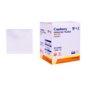 GASA NO TEJIDA ESTERIL CRANBERRY 5X5CM 2 UNIDADES X SOBRE
