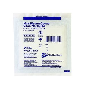 GASA NO TEJIDA ESTERIL GLOBAL HEALTHCARE 3X3 7.5CM A 7.5CM SOBRE