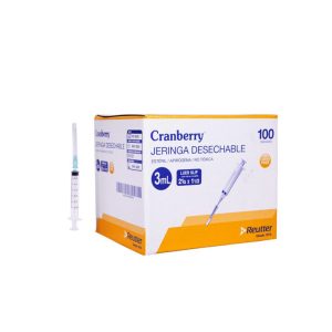 JERINGA DESECHABLE 3ML 21G X 1 12 LUER LOCK CRANBERRY X UNIDAD